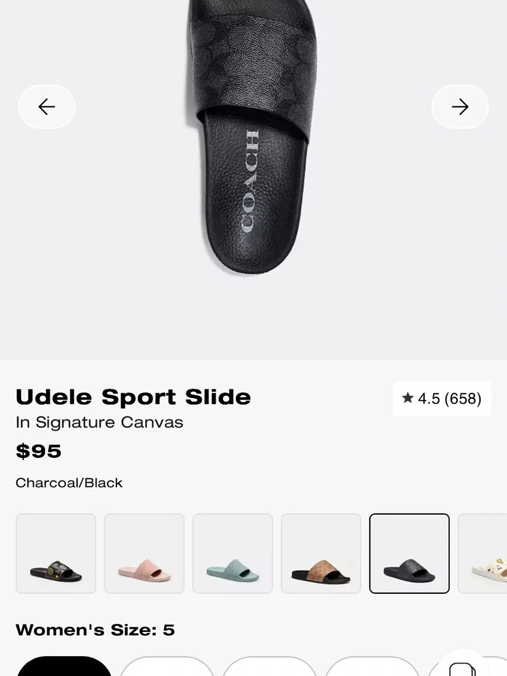 Coach slide sandals
